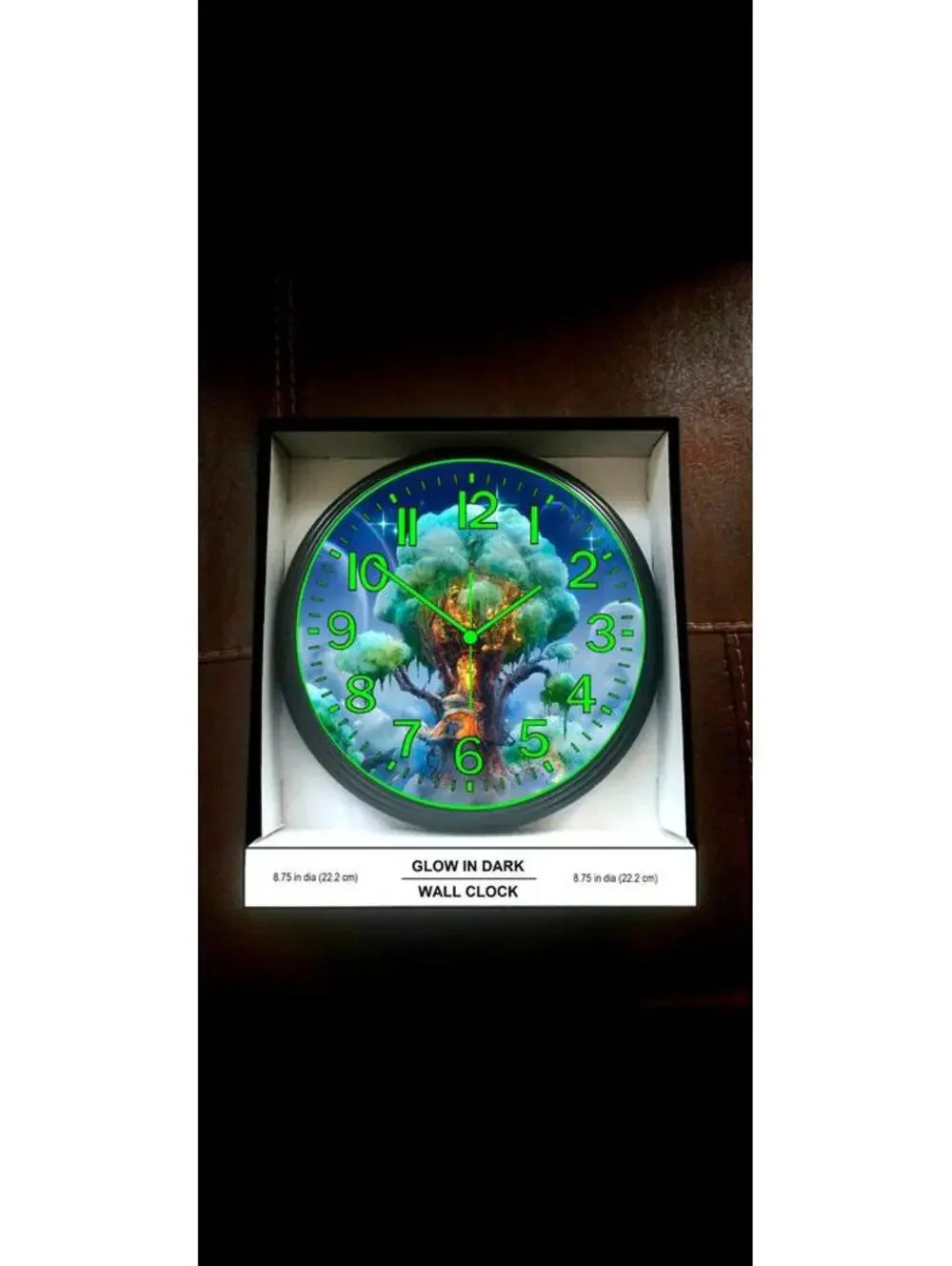 Glow in the Dark Wall Clock Cat Fairy Mystikal Angel Glow Clock
